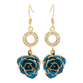 Blue glazed earrings