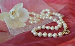 pearls and flowers