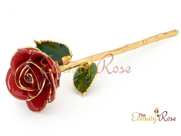 red glazed rose for your wedding anniversary