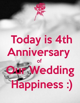 wedding anniversary 4th year